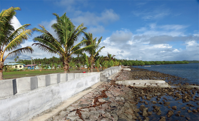 援斐济基务瓦村海岸防护工程D&B设计-施工总承包